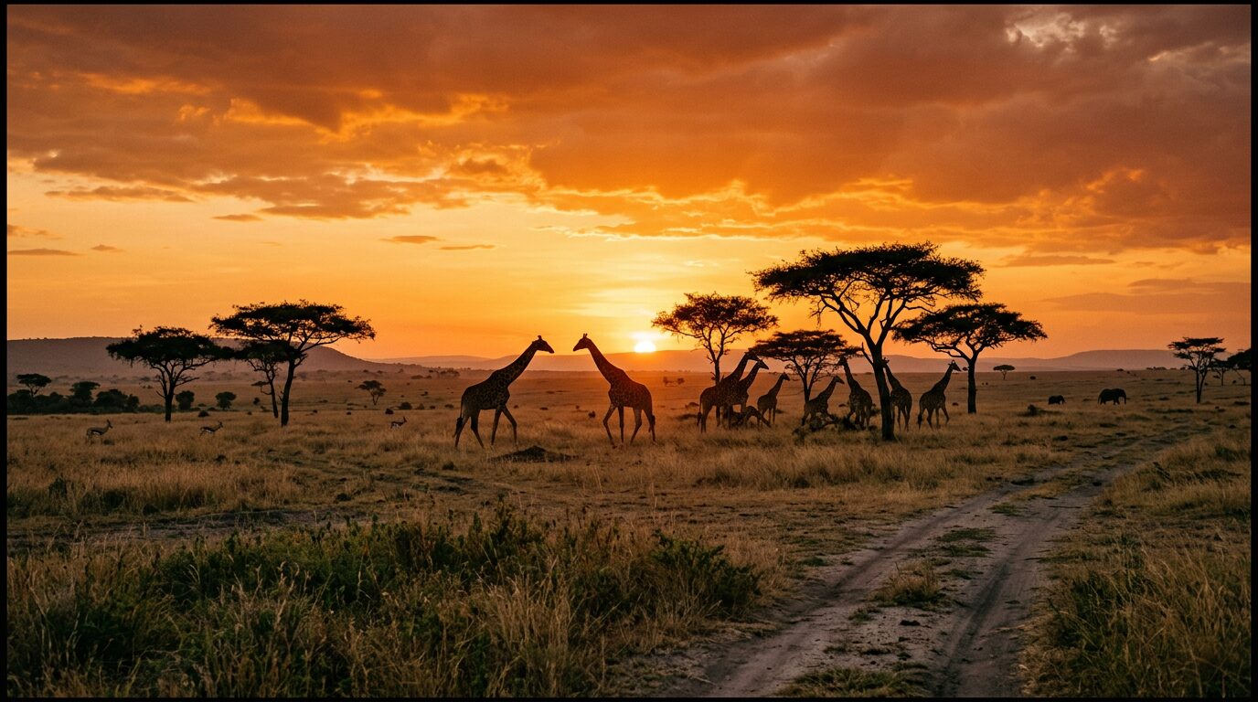 An African safari landscape